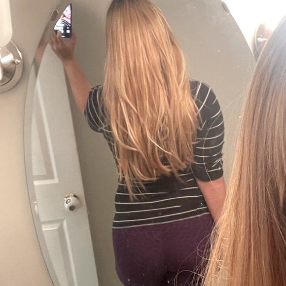 Long straight ombré wig with bangs 100% human hair BLEND must have ❤️ - Picture 12 of 15